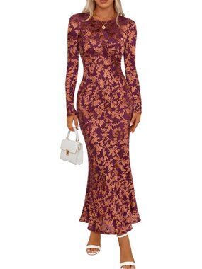 Elegant Velvet Maxi Dress for Women - Fall Wedding Guest & Formal Event Wear